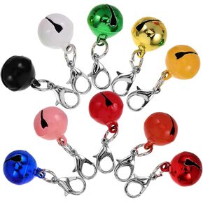 Milisten 10Pcs Durable Dog Cat Jingle Bell Accessories for Vibrant Colors Easy DIY Attachment Fit for Pets