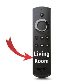 Custom Decal Label for Alexa Voice Remote for Amazon Fire TV and Fire TV Stick - Room Name