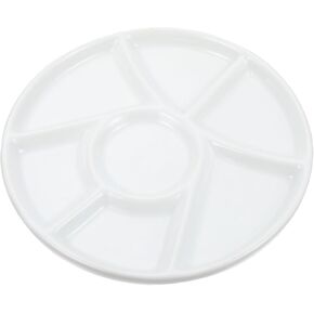 jojofuny Ceramic Round Color Mixing Plate Versatile Ink and Watercolor Pigment Tray for Artists Students and Professionals for Arts Crafts and Culinary Use Lightweight Easy to Clean Design