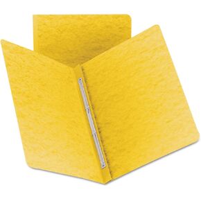 Smead Prong Fastener Premium Pressboard Cover ، سعة شق من قطعتين ، 3 "سعة ، 8.5 × 11 ، أصفر/أصفر