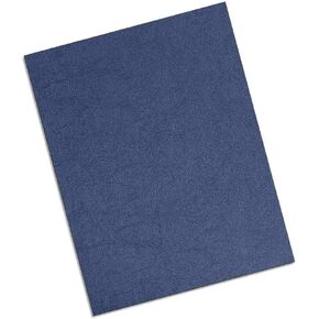 Leather Texture Polycovers - No Window - Square Corners - 16 Mil Letter Size - Navy - Durable and Elegant - 50 Pack