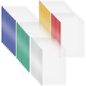 50 Pack Clear Report Covers with Sliding Bars 70 Sheet Capacity 9mm Transparent Resume Folders Binding Bars for Documents File Report Paper