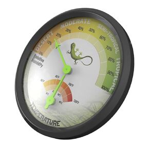 HEMOTON Thermometer Hygrometer for Reptile Tanks High Precision Pointer Type Humidity Detector for Leopard Gecko and Turtle Enclosures Display Durable and Reusable