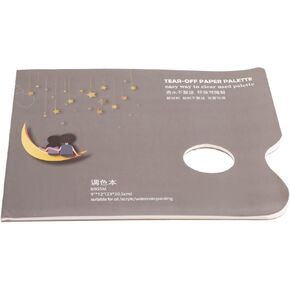 Disposable Tear Off Palette Paper 30 Sheets for Watercolor Oil Acrylic Gouache Painting Thumb Hole Design Portable Artist Supplies