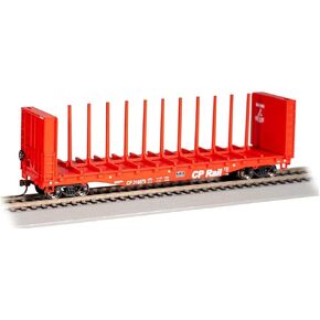 Bachmann 12907 HO 52 Center-Beam Flatcar w/Bulkheads - CP Rail #316879