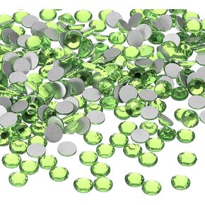 PATIKIL 400Pcs SS30 Round Flatback Crystal 6.3-6.5mm Glass Rhinestones Gems Diamonds for DIY Crafts Clothes Shoes Nail Art Decoration, Silver AB