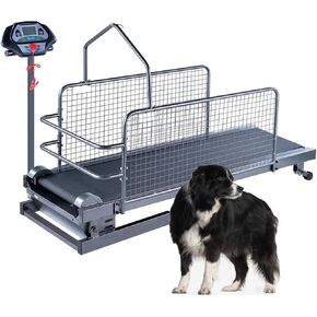 Doggy Treadmill, Dog Walking Machine, Dog Treadmill for Medium/Large Dogs, Speed 0.8-12km/H, with Display, for Healthy and Fit Pets, Up to 220lb, Display Speed, Time