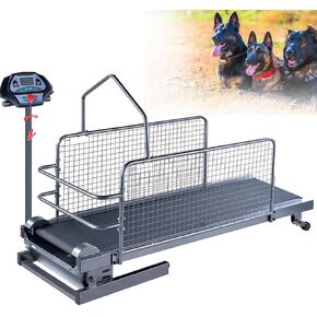 Dog Treadmill for Large Dogs, Doggy Treadmill, Dog Treadmill for Medium Dogs, Silent Rollers, with LCD Display Scree, Weight Capacity 100kg, Speed 0.8-12 Km/H