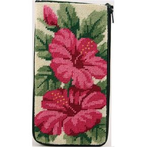 Eyeglass Case - Hibiscus - Needlepoint Kit
