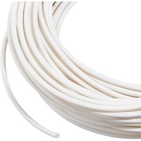 BENECREAT 32.81 Yards PVC Welt Cord Piping, 8mm White Polyester Piping Cord for Crochet, Knitting, Weaving or Trim in Garments, Cushions
