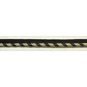3/8" Metallic Piping with Lip Trim - 22 Yards! (Black/Gold)