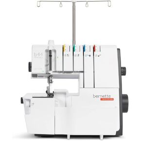Bernette B44 Funlock Overlocker Machine | 15 خيارات غرز ، 2-4 خيط ، ترابط سهل ، 1300 غرز/دقيقة ، تغذية التفاضلية ، hems ملفوفة | مثالي للمبتدئين والمهنيين