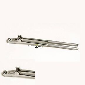 19" Equine 4-Prong Extractor, Mid with Fulcrum, Maxillary Curved, Equine Dental