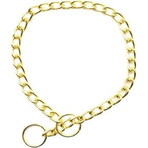 Chain Collar for Dogs, Metal Slip Link Training Heavy Duty Dog Collar Martingale Puppy Collars for XXS XS Small Medium Large Big XL Breed Dogs, Silver (Silver, L(Neck Max 20inch) D3.5mm)