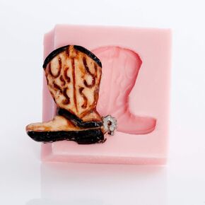 Cowboy Boot Silicone Mold Make Your Own Western Chocolate, Fondant, Candy, Mints, Resin, Clay.. Mold creates a small boot perfect size for candy, cupcake toppers, jewelry.