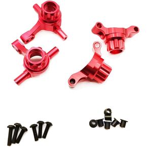 Alloy Front Knuckle Arm and Rear Upright for RC Tamiya TT02 Upgrade Parts (Red)