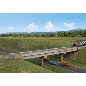 Walthers Cornerstone Modern Long Span Concrete Railroad Bridge Kit, HO Scale