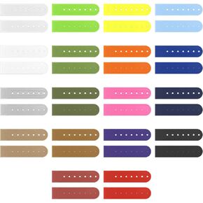 18 Pairs 18 Colors Snapback Strap Covers – 7-Hole Adjustable Plastic Replacement Fasteners Buckle Extenders for Baseball Caps, Cowboy Hats & Snapback Hats – Hat Strap Clip Repair Kit