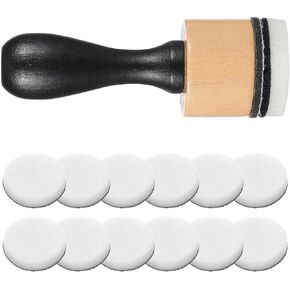 Guduling 13 Pcs Ink Blending Tool,Ink Blending Brushes and 12 Pcs Replacement Refill Sponge Domed Foam Pads Art Supplies for Scrapbooking Painting Drawing Art Supplies Distressing