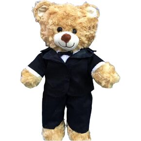 Tuxedo Outfit Teddy Bear Plush Toy - Fits Most 6"-10" Soft Toys Adorable & Formal Suit Standard Attire Plushie Stuffed Animal, Lovable Gift for Children