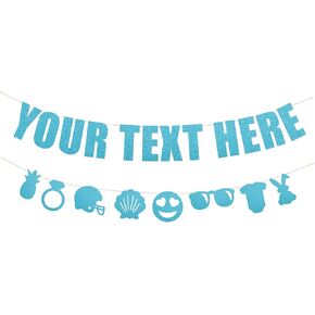 Your Text Here banner - Funny Rude Customize Your Party Banner Signs | Custom Party Banner | Custom Text/Phrase Banner | Make Your Own Banner Sign | StringItBanners (Gold Metallic)