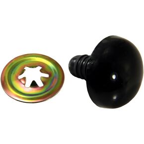 Animal Eyes with Black Centers & Metal Washers (24 mm - 4 pcs, Yellow)