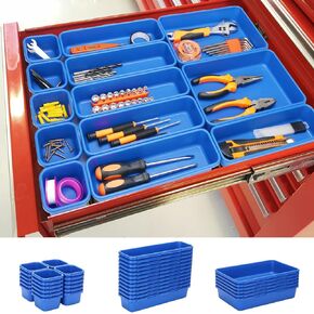 42 حزمة أدوات مربع مربع أدوات أدوات الفواصل ، الأدوات المتداول خزانة خزانة الخزانة Workbench Desker منظمة وتخزين للأجهزة ، قطع الغيار ، البراغي ، المكسرات ، أدوات صغيرة منظمة (رمادية داكنة)