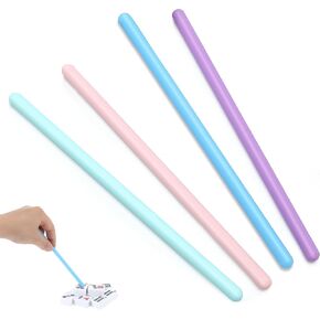 4 Pcs Mahjong Tile Takers Silicone Tile Grabbers Sticks Helps to Reach Pass Pick up Mahjong Accessories Gift for Game Night Safe Easy to Clean Adjust and Organize Improve Fluency of The Game