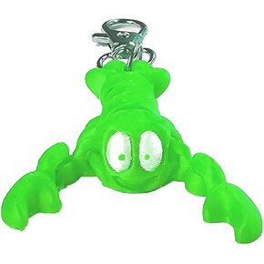Lobster Collar Charm Zipper Pull Charm Yazzle Dazzle Green and White Silk Handmade Handcrafted Ocean Sea Seafood