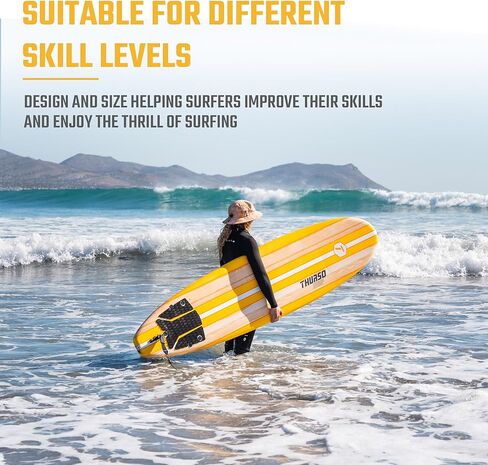 THURSO SURF Aero 7ft Soft Top Foam المبتدئين لركوب الأمواج للبالغين والأطفال، لوح طويل مثالي لركوب الأمواج على الشاطئ والرياضات المائية، خفيف الوزن ومتين، تصميم حديث لجميع مستويات راكبي الأمواج in Kuwait