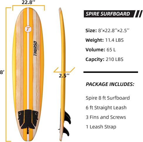 THURSO SURF Aero 7ft Soft Top Foam المبتدئين لركوب الأمواج للبالغين والأطفال، لوح طويل مثالي لركوب الأمواج على الشاطئ والرياضات المائية، خفيف الوزن ومتين، تصميم حديث لجميع مستويات راكبي الأمواج in Kuwait