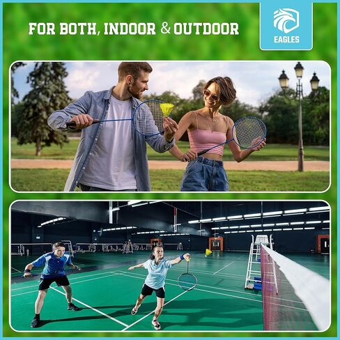 EAGLES كرة الريشة الطيور النايلون ريش كرة الريشة - مجموعة كرة الطيور البلاستيكية لممارسة البيسبول في الأماكن المغلقة والخارجية ~ الديوك المكوكية مستقرة ودائمة للأطفال والكبار (12 حزمة الأصفر) in Kuwait