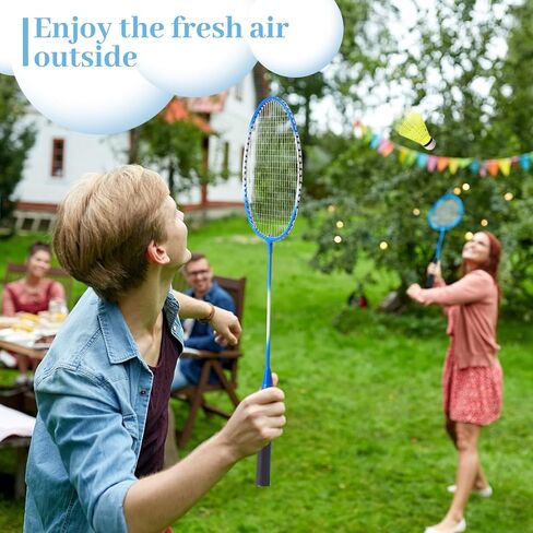 مجموعة مضارب كرة الريشة مكونة من 8 قطع مع 12 كرة ريشة و4 حقيبة حمل مضارب كرة الريشة خفيفة الوزن ومضارب كرة الريشة معدات كرة الريشة للبالغين والمراهقين in Kuwait