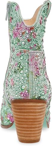 Betsey Johnson Women's Diva Western Boot, Mint Floral, 6 in Saudi Arabia