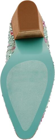 Betsey Johnson Women's Diva Western Boot, Mint Floral, 6 in Saudi Arabia