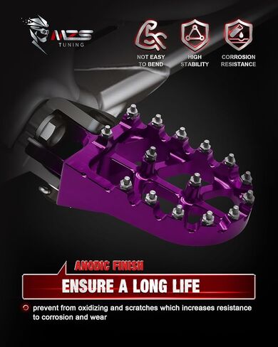MZS Adventure Motorcycle Foot Pegs, MX Wide Footpeg Footrest Rest Pedal CNC Black Compatible with Tenere 700 XTZ700 2019-2024 in Saudi Arabia