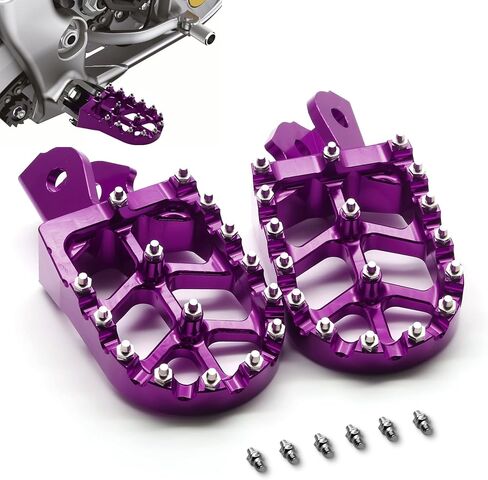 MZS Adventure Motorcycle Foot Pegs, MX Wide Footpeg Footrest Rest Pedal CNC Black Compatible with Tenere 700 XTZ700 2019-2024 in Saudi Arabia