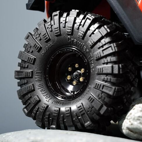 إزاحة ألمنيوم CNC CNC -10 مم 1.9 "عجلات لترقية 1/10 RC Crawlers (Chrome) in Kuwait