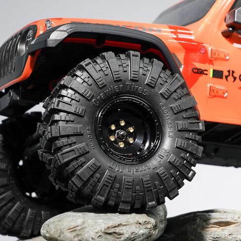 إزاحة ألمنيوم CNC CNC -10 مم 1.9 "عجلات لترقية 1/10 RC Crawlers (Chrome) in Kuwait
