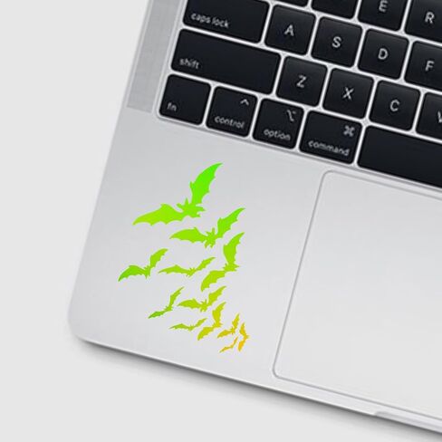 Set of 2 Bats Decal Goth Car Accessories Spooky Car Decals Laptop Stickers Goth Decal Halloween Decals For Cars Spooky Car Decor Spooky Decals Water Bottle Sticker (Magic Gold Green) in Saudi Arabia