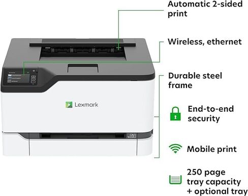 Lexmark CS431dw Color Laser Printer with Interactive Touch Screen, Full-Spectrum Security and Print Speed up to 26 ppm, White,Small (4-Series)(40N9320) in Saudi Arabia