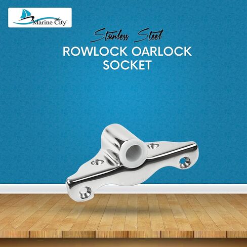 MARINE CITY Heavy Duty 316 Grade Stainless Steel Polished Round Rowlock/Oarlock for Marine Boats, Yachts, Hardware Accessories (2-1/4") (Pack of 2) in Saudi Arabia