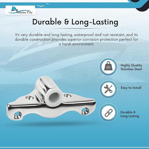 MARINE CITY Heavy Duty 316 Grade Stainless Steel Polished Round Rowlock/Oarlock for Marine Boats, Yachts, Hardware Accessories (2-1/4") (Pack of 2) in Saudi Arabia