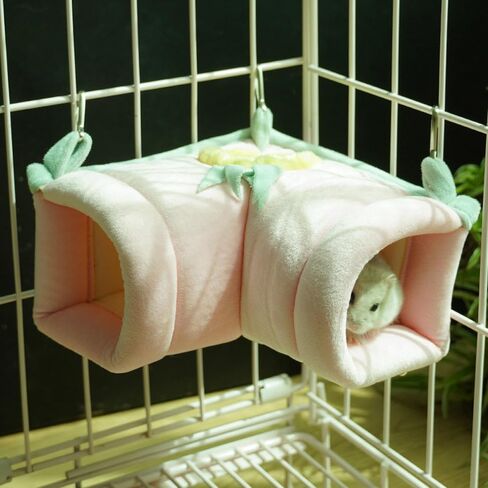 JanYoo Hamster Chinchilla Hanging Tunnel Toys Washable Hideout Small Animals Tubes Corner Tunnels Bed for Hedgehog Sugar Glider Cage Accessories (Medium) in Saudi Arabia