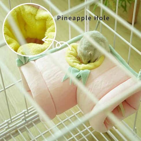 JanYoo Hamster Chinchilla Hanging Tunnel Toys Washable Hideout Small Animals Tubes Corner Tunnels Bed for Hedgehog Sugar Glider Cage Accessories (Medium) in Saudi Arabia