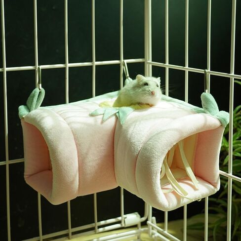 JanYoo Hamster Chinchilla Hanging Tunnel Toys Washable Hideout Small Animals Tubes Corner Tunnels Bed for Hedgehog Sugar Glider Cage Accessories (Medium) in Saudi Arabia