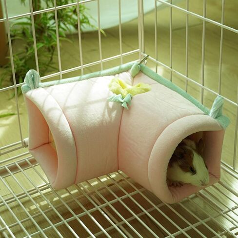JanYoo Hamster Chinchilla Hanging Tunnel Toys Washable Hideout Small Animals Tubes Corner Tunnels Bed for Hedgehog Sugar Glider Cage Accessories (Medium) in Saudi Arabia