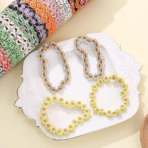 Taouzi 20 Pcs VOTE Bracelets Encourage Voting Bracelets Beaded Initial Bracelets Fashion Popular Letter Bracelets for Women Girls in Saudi Arabia