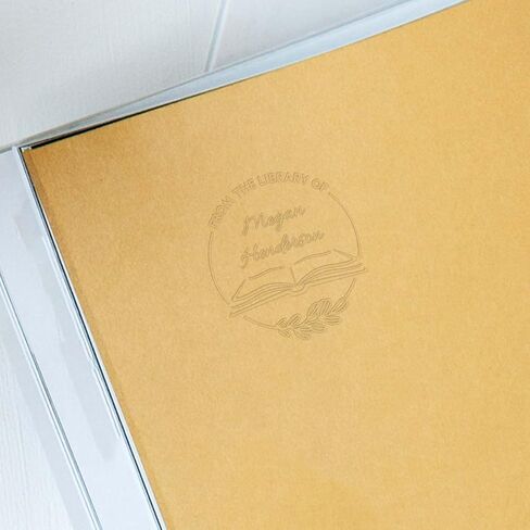 Custom Book Embosser/Personalized Book Embosser Label Maker / 1 5/8" Floral Raised Impression/from The Library of Custom Stamp Seal in Saudi Arabia