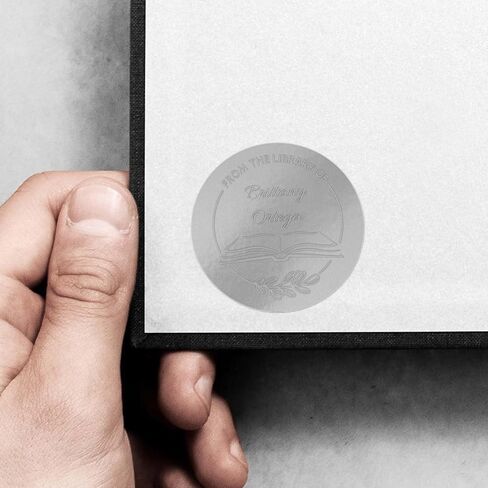 Custom Book Embosser/Personalized Book Embosser Label Maker / 1 5/8" Floral Raised Impression/from The Library of Custom Stamp Seal in Saudi Arabia